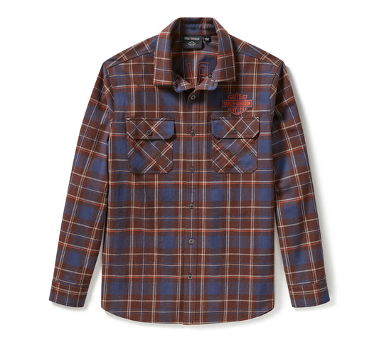 Chemise à carreaux pour homme, motif Racer Font - 96804-25VM