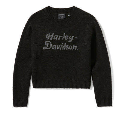 Pull en maille intarsia métallisée pour femme - 96829-25VW