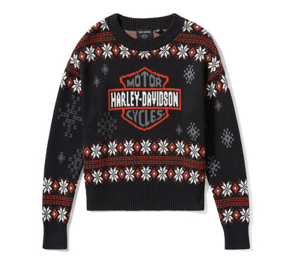 Pull de Noël Harley pour femme - Noir - 96830-25VW