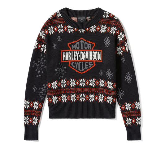 Pull de Noël Harley pour femme - Noir - 96830-25VW