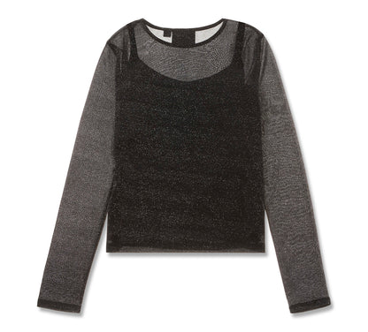 Haut à manches longues en maille pour femme - 96837-25VW