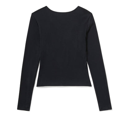 Haut à lacets à manches longues pour femme - 96839-25VW