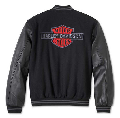 Veste en cuir style universitaire Harley-Davidson® pour homme V-Twin – 97002-25VM