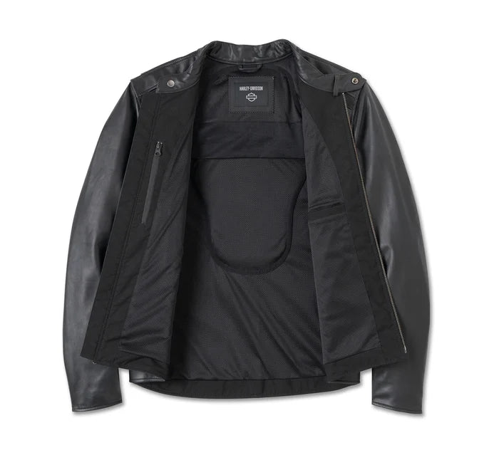 Veste d'équitation en cuir HD Panhead (97007-25VM)