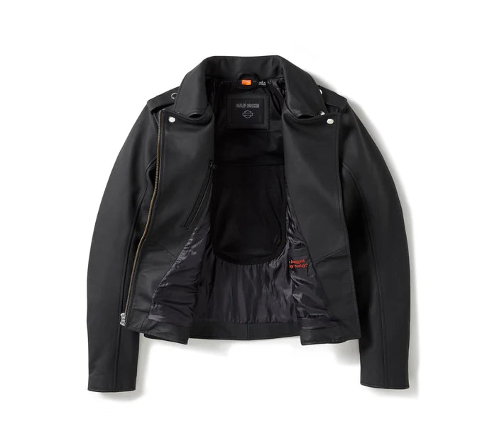 Veste de motard en cuir HD Rebel pour femme - 97013-25VW