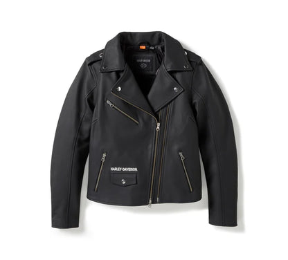 Veste de motard en cuir HD Rebel pour femme - 97013-25VW