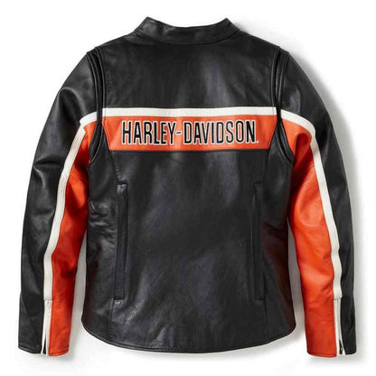 Veste de moto en cuir H-D® Trenton pour femme - 97016-25VW