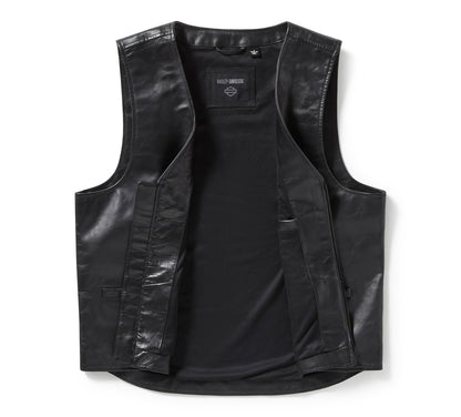 Gilet en cuir B&S pour homme - 97021-25VM