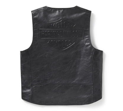 Gilet en cuir B&S pour homme - 97021-25VM