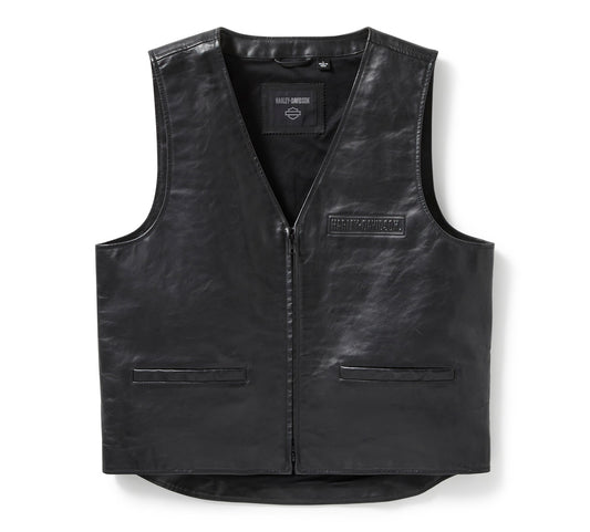 Gilet en cuir B&S pour homme - 97021-25VM