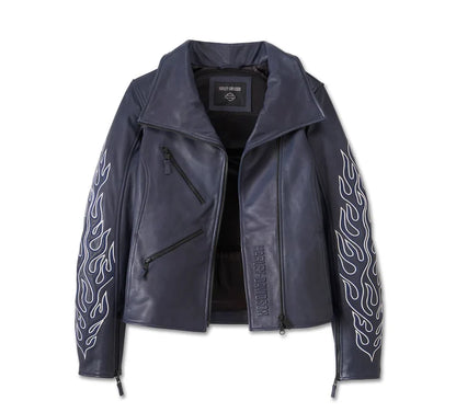 Veste de motard en cuir Brazen pour femme - 97024-24VW