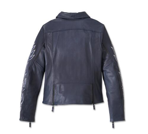 JACKET-BRAZEN,LEATHER,BLUE