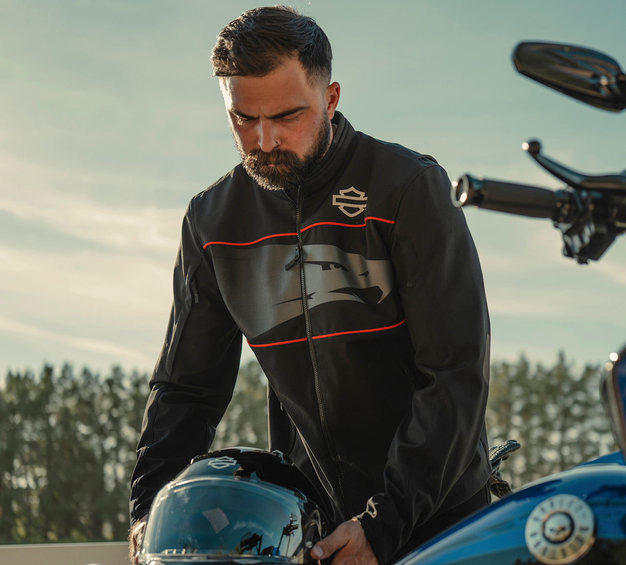 Veste de moto softshell Screamin' Eagle pour homme - 97103-26VM