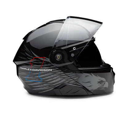 Casque modulaire HD Liberty Eagle Capstone Sun Shield III H35 - 97130-26VX