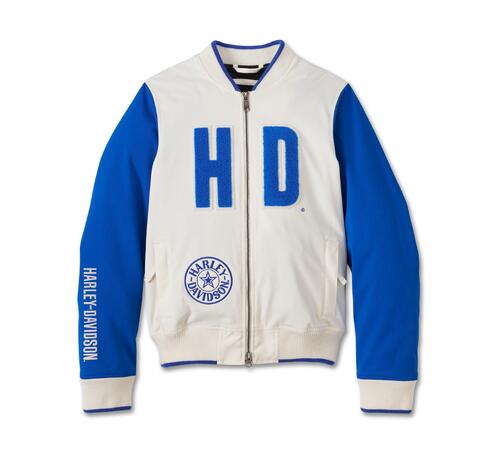 JACKET-WAVERLY,TEXTILE,OFF WHITE/BLUE