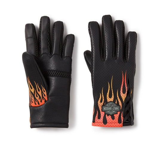 Gants en cuir perforé B&S blaze pour femme - 97703-25VW