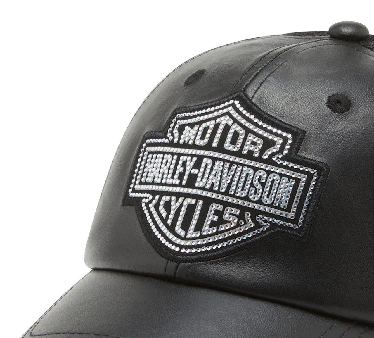 Casquette de camionneur en cuir Bling B&S - 97707-25RW