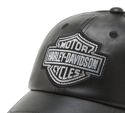 Casquette de camionneur en cuir Bling B&S - 97707-25RW