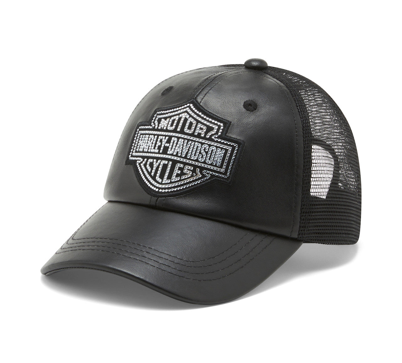 Casquette de camionneur en cuir Bling B&S - 97707-25RW