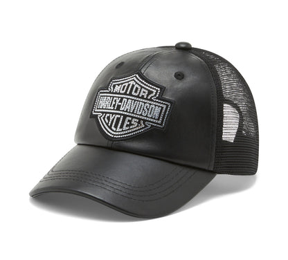 Casquette de camionneur en cuir Bling B&S - 97707-25RW