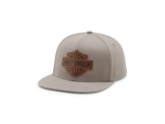 Casquette réglable B&S Switchback en cuir avec visière Cinder - 97769-25VM