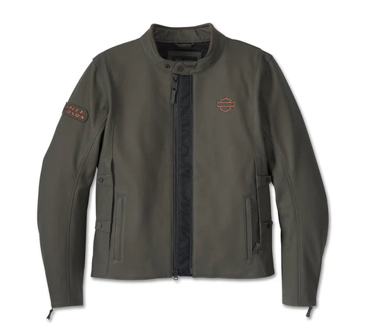 Veste en cuir à boutons-pression Citadel pour homme - 98003-24VM