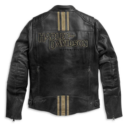 Veste en cuir H-D® HD Triple Vent Passing Link II pour homme 98005-21VM