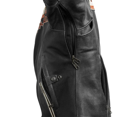 Veste d'équitation en cuir HD Triple Vent Miss Enthusiast II pour femme - 98008-21VW