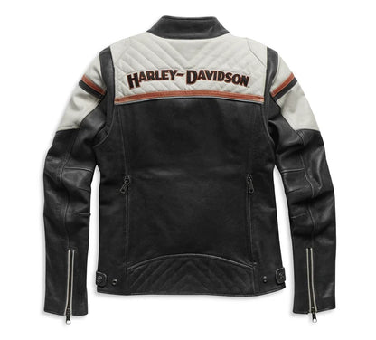 Veste d'équitation en cuir HD Triple Vent Miss Enthusiast II pour femme - 98008-21VW