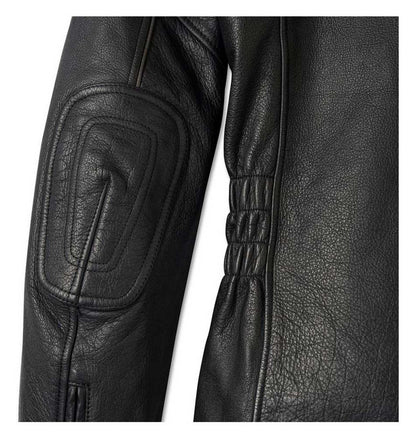 Veste en cuir Captains pour femme, noire - 98018-23VW