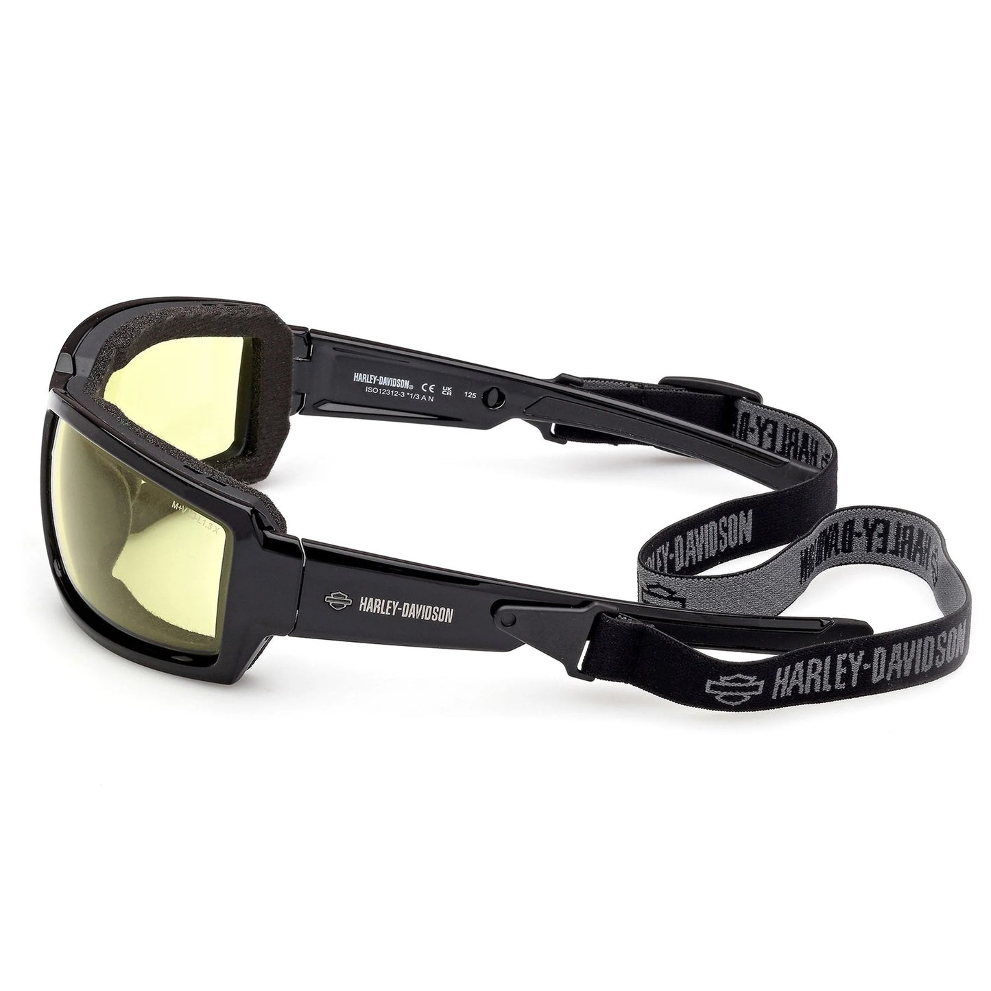 Lunettes de moto H-D® Tour of Duty pour homme, modèle jaune à réglage de la luminosité - Noires (HZ0009-20J)