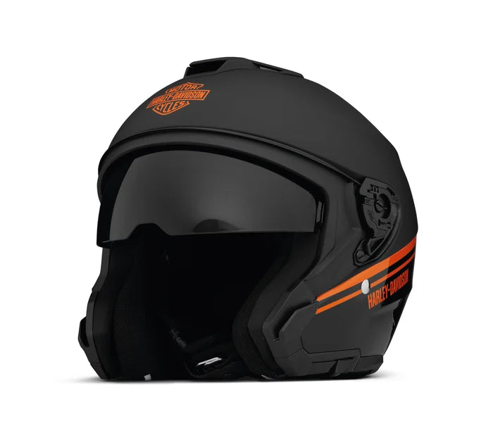 Casque 3/4 Maywood II Sun Shield H33 - Noir brillant/Noir mat (98158-22VX)