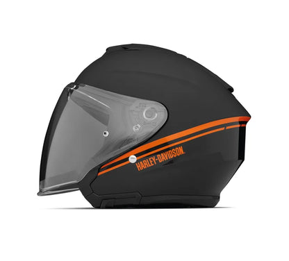 Casque 3/4 Maywood II Sun Shield H33 - Noir brillant/Noir mat (98158-22VX)