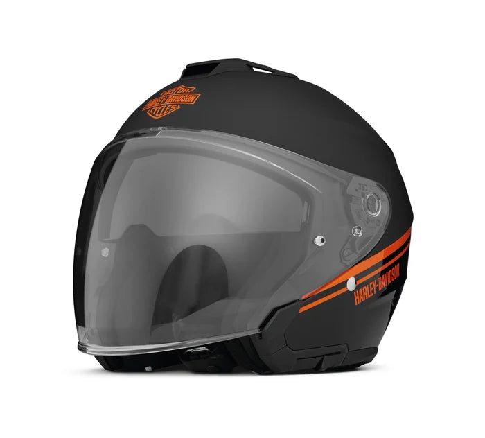 Casque 3/4 Maywood II Sun Shield H33 - Noir brillant/Noir mat (98158-22VX)