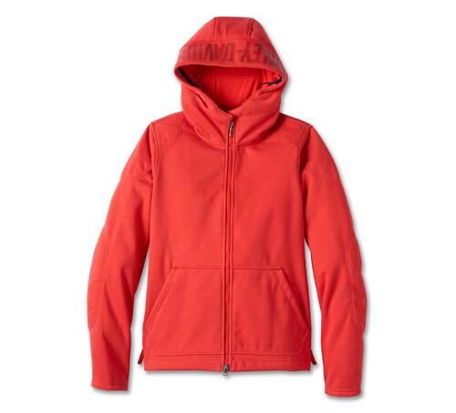 JACKET-DEFLECTOR,HOODED,TEXTILE,RED