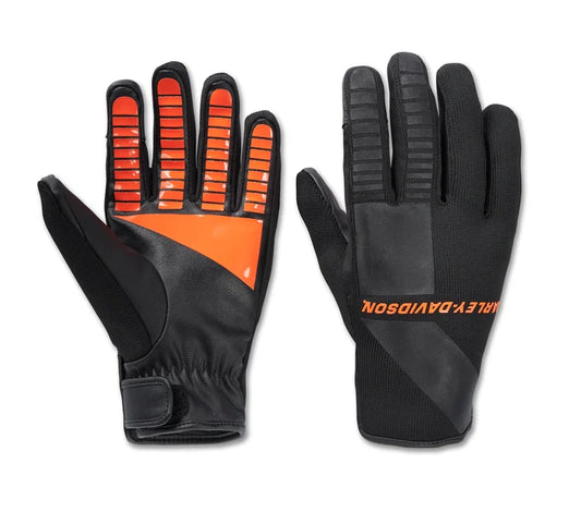 GLOVES-F/F,DYNA,MIXED MEDIA,BLK/ORANGE