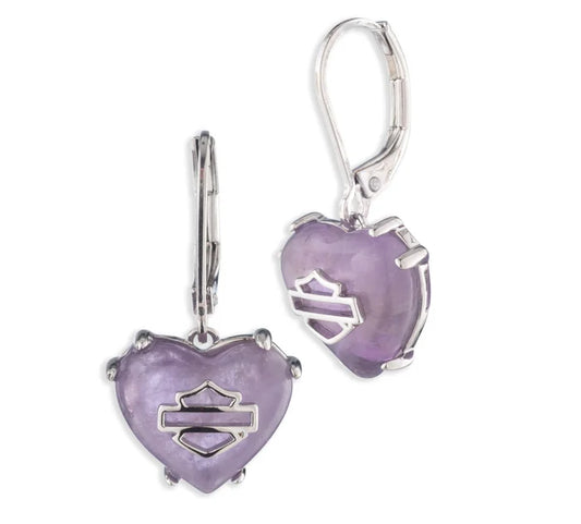 EARRING HEART DROP AMETHYST ÉDITION LIMITÉE