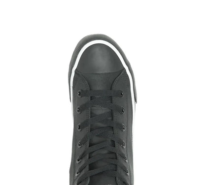 Baskets montantes en cuir noir/blanc Baxter pour homme -  D93341