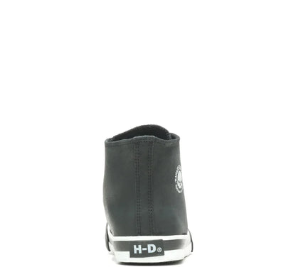 Baskets montantes en cuir noir/blanc Baxter pour homme -  D93341