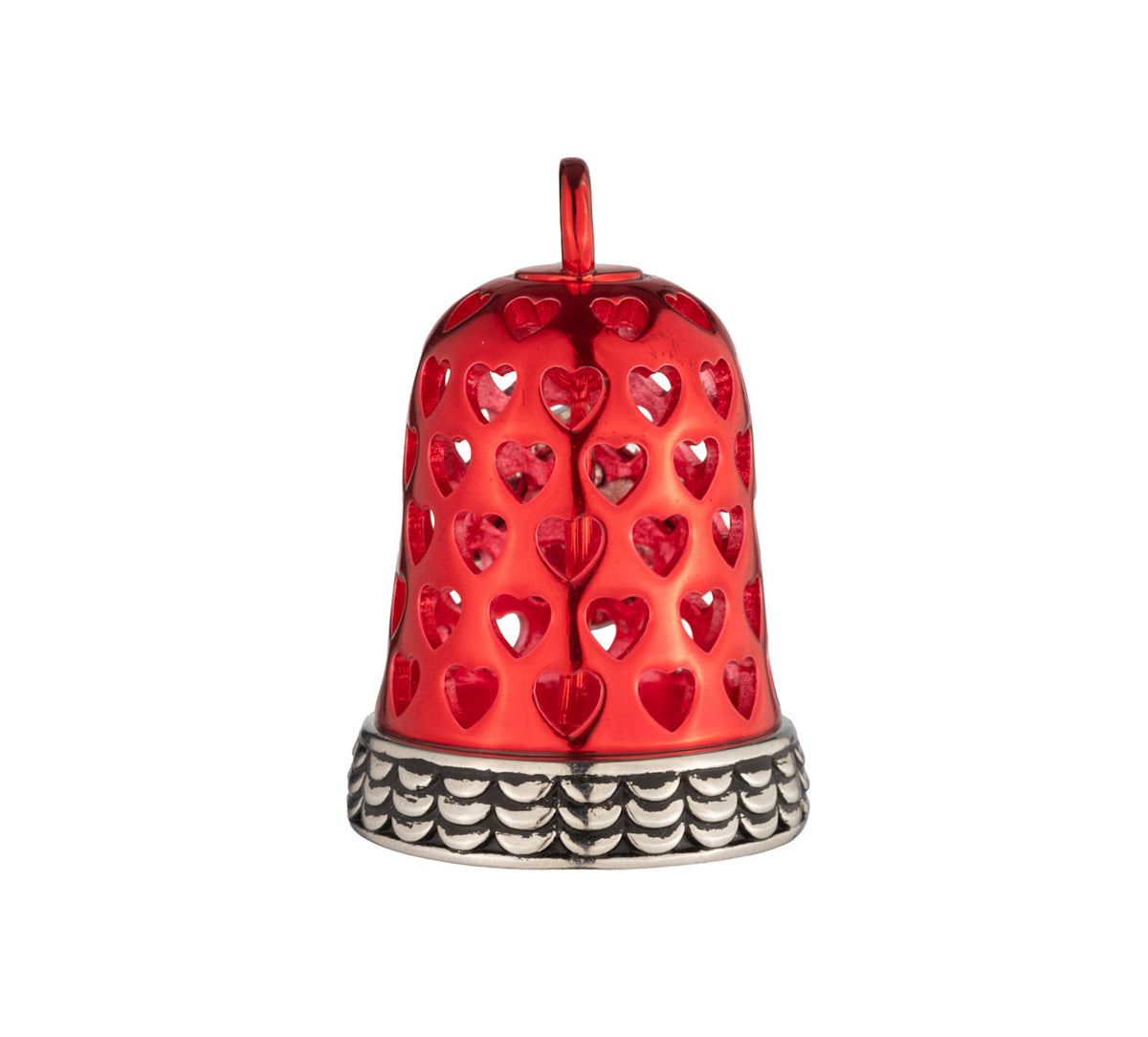 Clochette de moto « B&S » à motifs de cœurs rouges - 34M00343