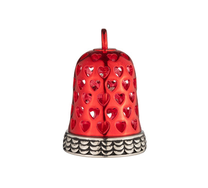 Clochette de moto « B&S » à motifs de cœurs rouges - 34M00343