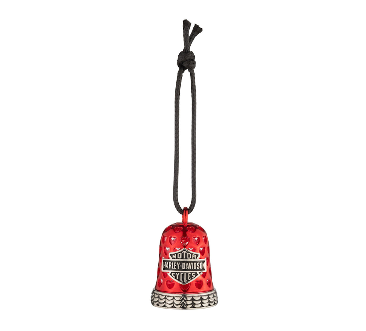 Clochette de moto « B&S » à motifs de cœurs rouges - 34M00343