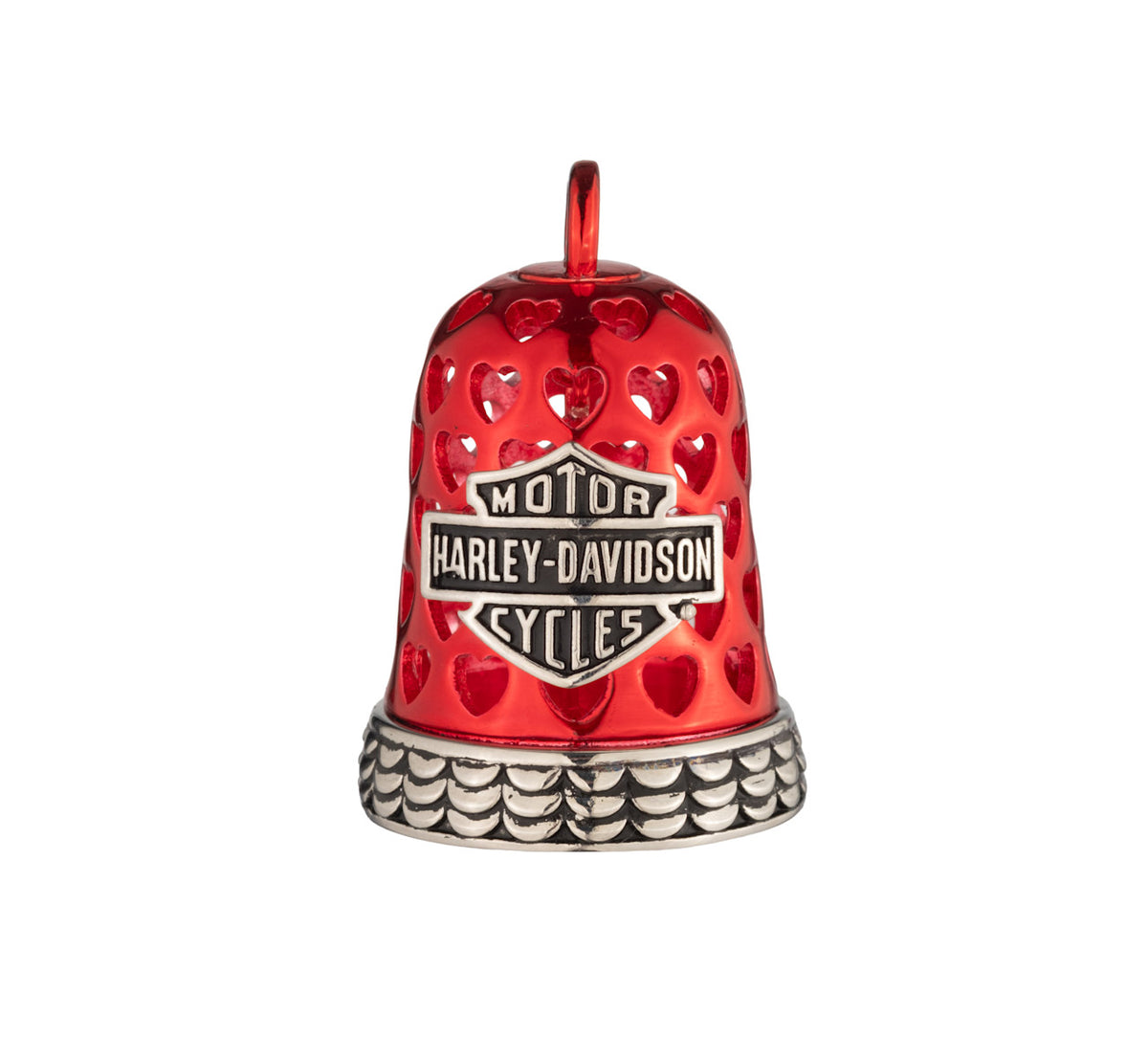 Clochette de moto « B&S » à motifs de cœurs rouges - 34M00343