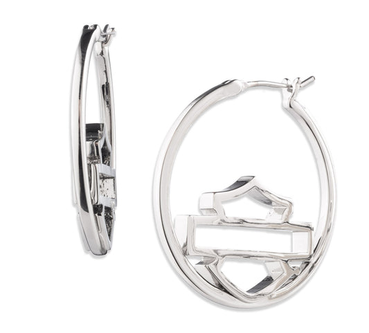 Boucles d'oreilles créoles ouvertes pour femmes - 34G00277