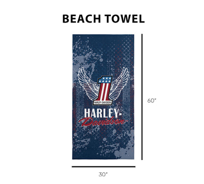 Serviette de plage en microfibre American Wings - 1HDM/A6000/0001/RET