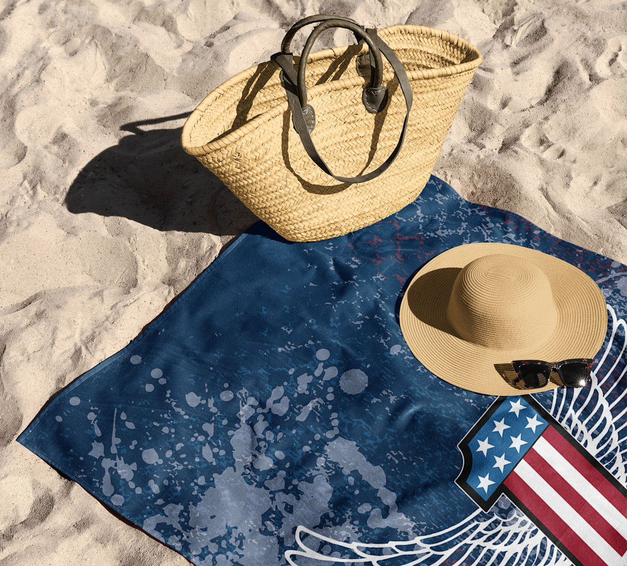 Serviette de plage en microfibre American Wings - 1HDM/A6000/0001/RET
