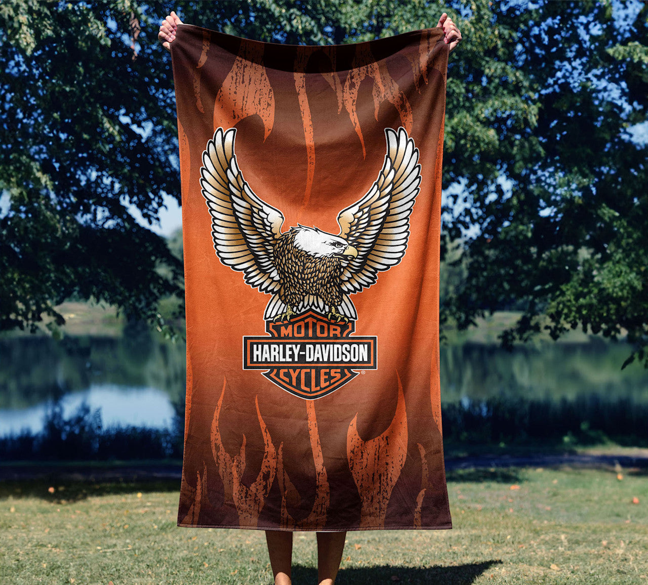 Serviette de plage en microfibre Flying Flames - 1HDM/A6000/0003/RET
