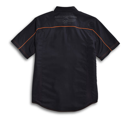 Chemise de performance noir ventilé pour homme Wille G - 99034-15VM