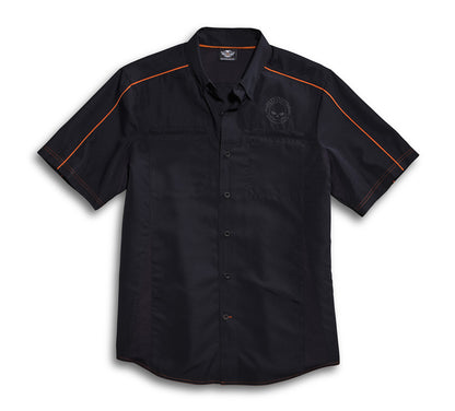 Chemise de performance noir ventilé pour homme Wille G - 99034-15VM