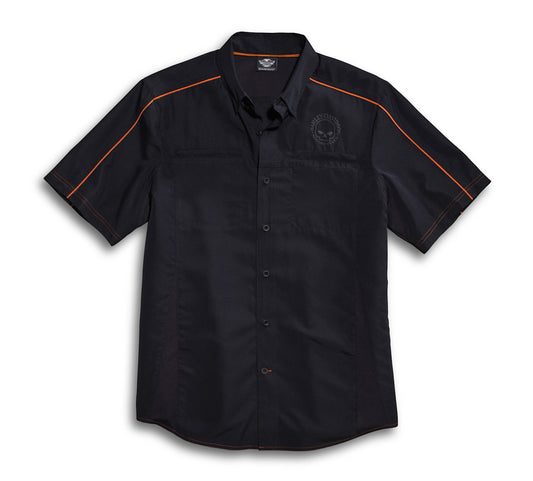Chemise de performance noir ventilé pour homme Wille G - 99034-15VM